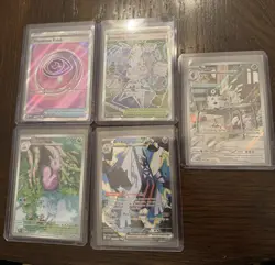 Pokemon Cards Lot of 5 (Full Arts, Illustration Rares, SIR) Near Mint - Image 1