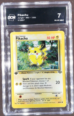 PIKACHU JUNGLE 1ST EDITION 1999 POKEMON GRADE 7 - Image 1