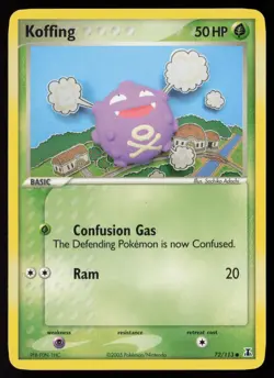Koffing 72/113 Common Delta Species Pokemon Moderately Played - Image 1