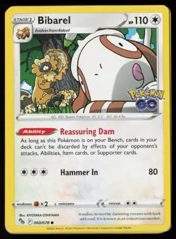 Bibarel 060/078 Pokemon GO Normal LP - Image 1