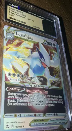 LUGIA VSTAR Pokemon 2022 Silver Tempest - 139/195 Holo CGC PRISTINE 10 - Image 1