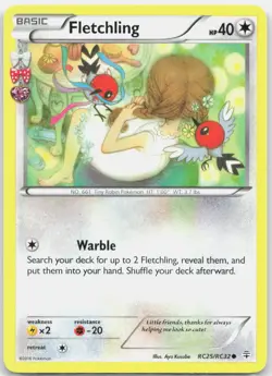 Fletchling RC25/RC32 Common Generations Pokemon Lightly Played - Image 1