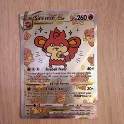 Pokemon TCG Simisear VSTAR GG37/GG70 Crown Zenith GG Ultra Rare Full Art Holo - Image 1