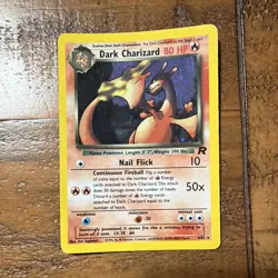 Pokemon TCG Team Rocket Dark Charizard 4/82 Holo Rare English Unlimited 80 HP - Image 1