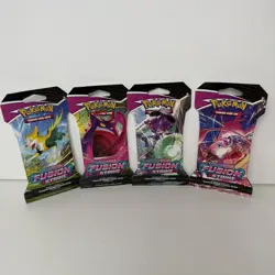 Pokemon TCG Fusion Strike Sleeved Booster Pack x4 Art Set - Image 1