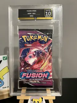 Pokemon TCG FUSION STRIKE booster pack SWSH - 2021 MEW GET-graded 10 NOT PSA - Image 2