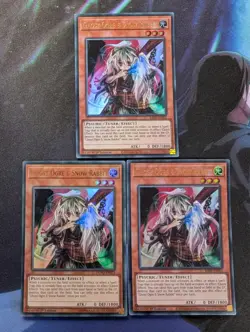 YuGiOh! Ghost Ogre & Snow Rabbit RA04-EN015/DUPO Ultra Rare x 3 PLAYSET 1st Ed - Image 1