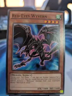 YuGiOh! Red-Eyes Wyvern SR02-EN010 1st Ed - Image 1