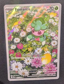 Pokemon TCG Card - Fomantis 085/084 Illustration Rare - Pitch Black Near Mint UK - Image 1