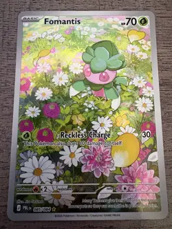 Pokemon TCG Card - Fomantis 085/084 Illustration Rare - Pitch Black Near Mint UK - Image 1
