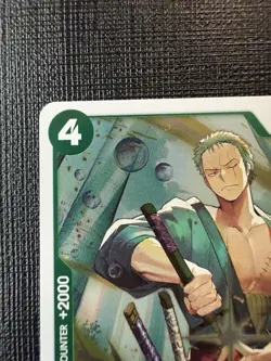 One Piece CCG Roronoa Zoro PRB02-006 R Foil 4000 Cost 4 Blocker - Image 2