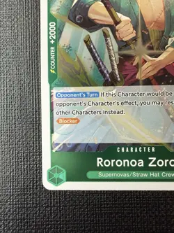 One Piece CCG Roronoa Zoro PRB02-006 R Foil 4000 Cost 4 Blocker - Image 4
