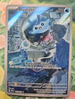 Mantyke - SV04 Paradox Rift (189/182) Full Art Illustration Rare Pokemon Card NM - Image 1