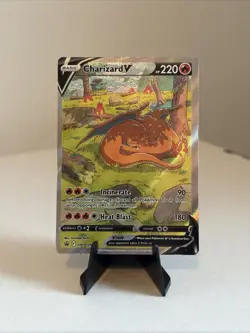 Pokemon TCG Charizard v SWSH260 Black Star Promo Holo Card Near Mint Condition - Image 1