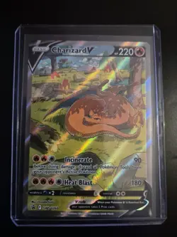 Pokemon TCG Charizard v SWSH260 Black Star Promo Holo Card Near Mint Condition - Image 1
