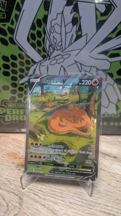 Pokemon TCG Charizard v SWSH260 Black Star Promo Holo Card Near Mint Condition - Image 1