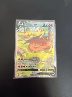 Pokemon TCG Charizard v SWSH260 Black Star Promo Holo Card Near Mint Condition - Image 1