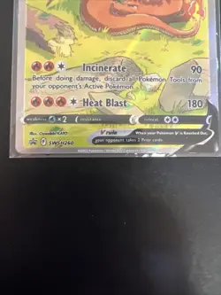 Pokemon TCG Charizard v SWSH260 Black Star Promo Holo Card Near Mint Condition - Image 2