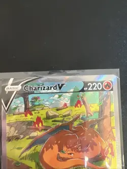 Pokemon TCG Charizard v SWSH260 Black Star Promo Holo Card Near Mint Condition - Image 3