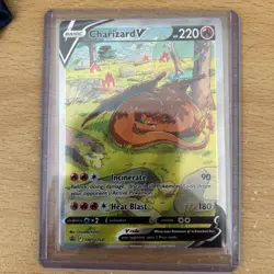 Pokemon TCG Charizard v SWSH260 Black Star Promo Holo Card Near Mint Condition - Image 1