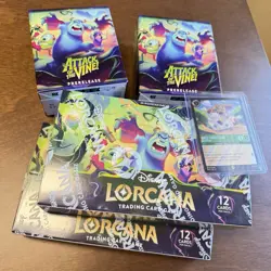 Disney Lorcana TCG Attack of the Vine! 2x Booster Box 2x Prerelease & Promo Lot - Image 1