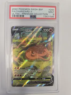 Pokemon TCG 2022 SWSH BSP CHARIZARD V #260 Ultra Premium Collection PSA 9 - Image 1