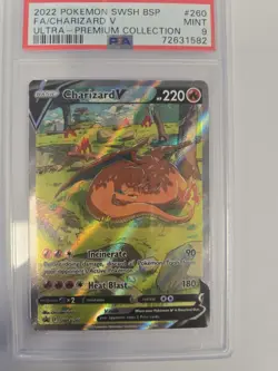 Pokemon TCG 2022 SWSH BSP CHARIZARD V #260 Ultra Premium Collection PSA 9 - Image 4