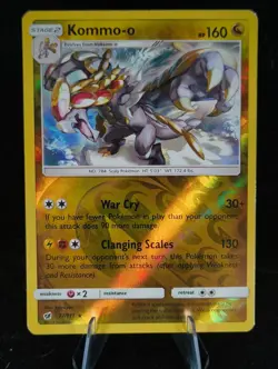 Pokemon Card Kommo-o Crimson Invasion Reverse Holo Rare 77/111 - Image 1