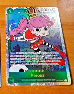 ONE PIECE CARD GAME CARTE FRANCAISE HOLO Perona OP12-034 SR FR MINT - Image 1