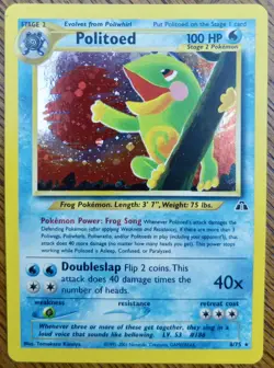 Politoed 8/75 Neo Discovery Holo English Pokemon Trading Card MP - Image 1