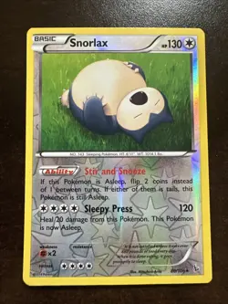 Snorlax 80/106 Reverse Holo Rare NM Pokemon TCG XY Flashfire - Image 1