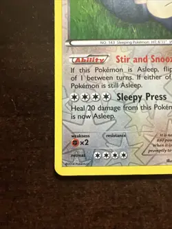 Snorlax 80/106 Reverse Holo Rare NM Pokemon TCG XY Flashfire - Image 5
