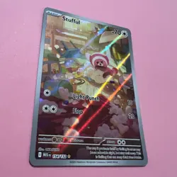 Stufful 154/132 NM Holo Illustration Rare Mega Evolutions Pokemon Card English - Image 3
