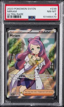 2023 POKEMON SVI EN-SCARLET & VIOLET ULTRA RARE #238 MIRIAM PSA 8 - Image 1