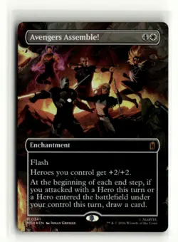Avengers Assemble! (Borderless) () Foil M Marvel Super Heroes 341 NM MTG - Image 1