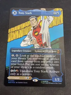 MTG Marvel Tony Stark Iron Man M 0392 Foil Borderless Foil Super Heroes NM Comic - Image 2