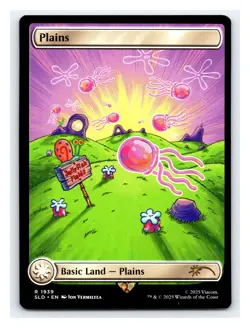 Plains, Spongebob Secret Lair - 1939, Magic the Gathering MTG NM - Image 1