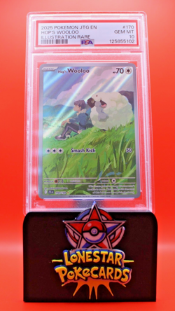 2025 POKEMON JTG EN-JOURNEY TOGETHER ILLUSTRATION RARE #170 HOP'S WOOLOO PSA 10 - Image 1