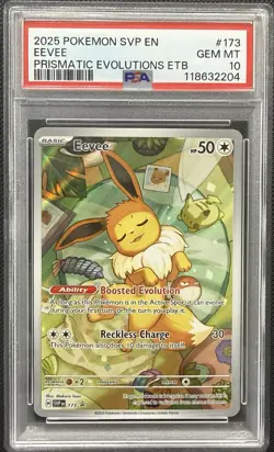 Eevee Illustration Promo PSA 10 Pokemon Prismatic Evolutions SV173 - Image 1