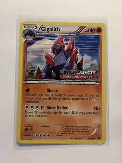 Pokemon Gigalith Emerging Powers STAFF Stamped Prerelease Promo Holo Rare 53/98 - Image 1