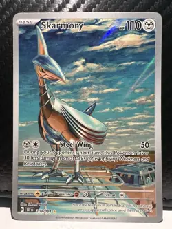 Pokemon TCG Skarmory 209/191 SV08: Surging Sparks Illustration Rare Holo Card - Image 1