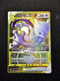 NM POKEMON MEWTWO VSTAR Secret Rare Pokemon GO 086/078 - Image 1