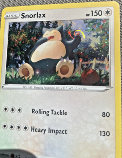🌀HD Hand Swirl - Holo Bleed Error - Pokemon TCG - Snorlax 140/202 Cosmos Holo - Image 1