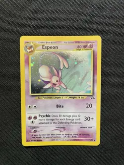 Pokemon Espeon 1/75 Neo Discovery Holo Rare Unlimited ENG - Image 1
