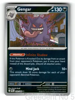 Gengar 050/088 Rare Perfect Order Pokemon Reverse Holo Lightly Played - Image 1