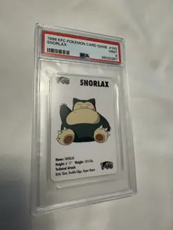 1998 KFC Pokemon Card Game Snorlax #143 PSA 9 MINT - Image 2
