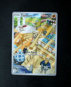 Pokemon Card - Timburr 183/167 - Twilight Masquerade - Illustration Rare - NM ⭐ - Image 1