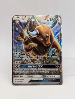 Pokemon Tauros GX 100/149 Ultra Rare Sun & Moon Holo NM ENGLISH - Image 1