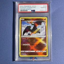 PSA 10 - 2023 POKEMON SWORD AND SHIELD CROWN ZENITH 020 RADIANT CHARIZARD - Image 1