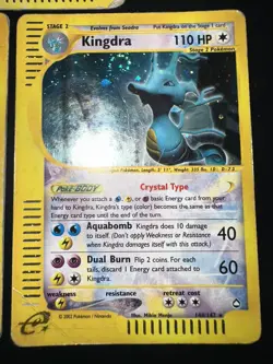 Pokemon AQUAPOLIS - #148 Kingdra #149 Lugia #150 Nidoking Holo Crystal - ENG - Image 5
